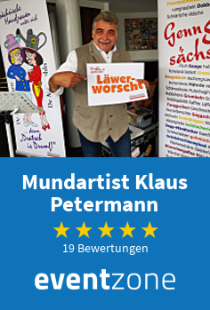 Mundartist Klaus Petermann, Komiker aus Leipzig